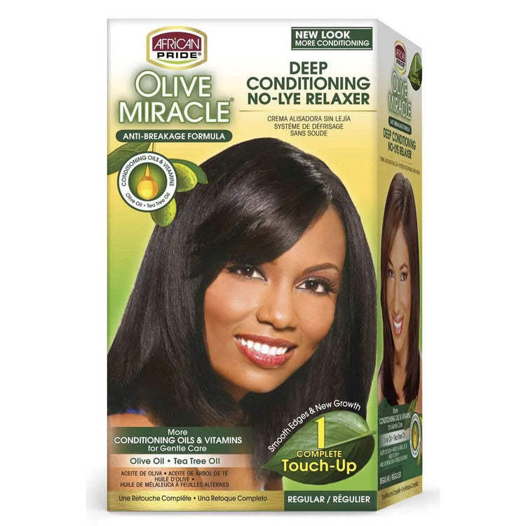 African Pride Olive Miracle No-Lye Relaxer 1 Application Regular Kit by African Pride