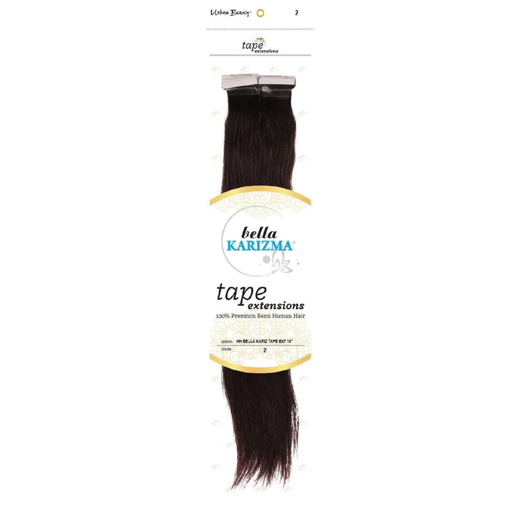 Human Hair Bella Karizma Tape Hair Extension 18 Inch 2 by Urban Beauty