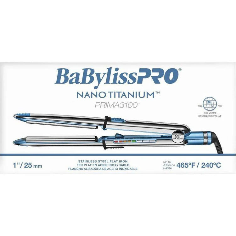 Babylisspro Nano Titanium Prima3000 Ionic Straightener 1 In by BaByliss