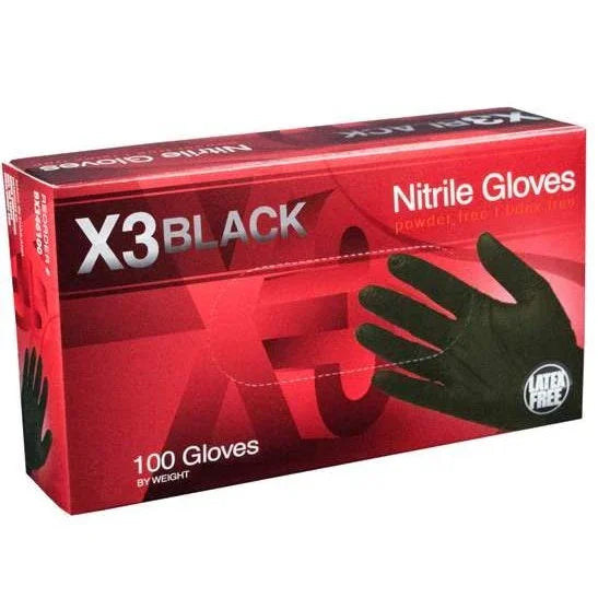 Gloves Nitrile Black 100 Pieces Xx-Large by Ammex X3