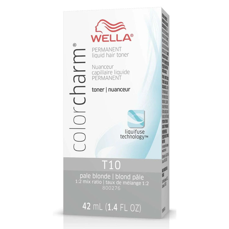 Wella Colorcharm Permanent Liquid Hair Toner T10 Pale Blonde 1.4 Fl Oz by Wella