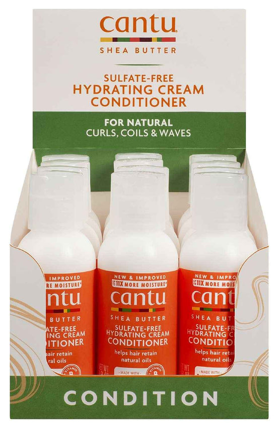 Cantu sulfate-free hydrating cream conditioner 3-bottle display box