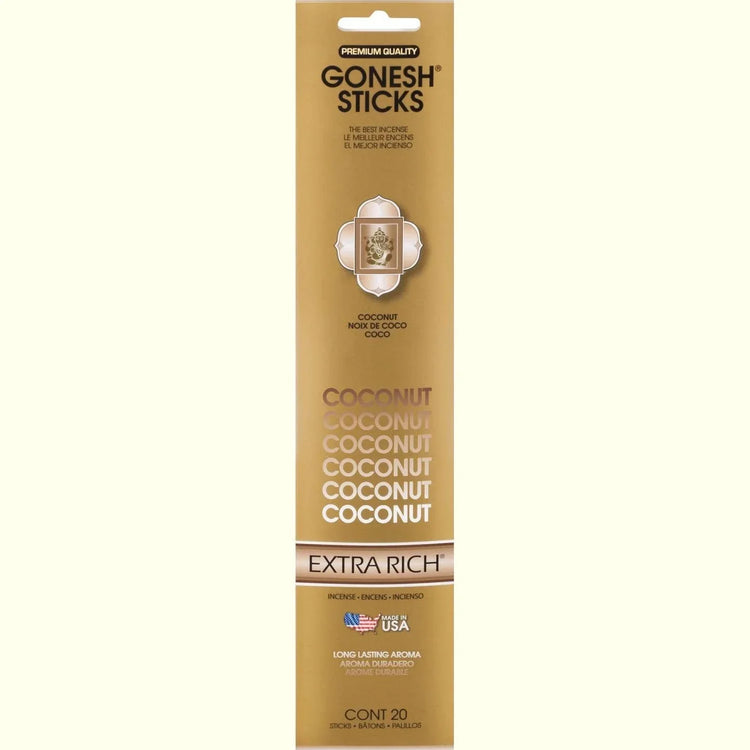 Gonesh Stick Extra Rich Coconut 20 Piece by Gonesh