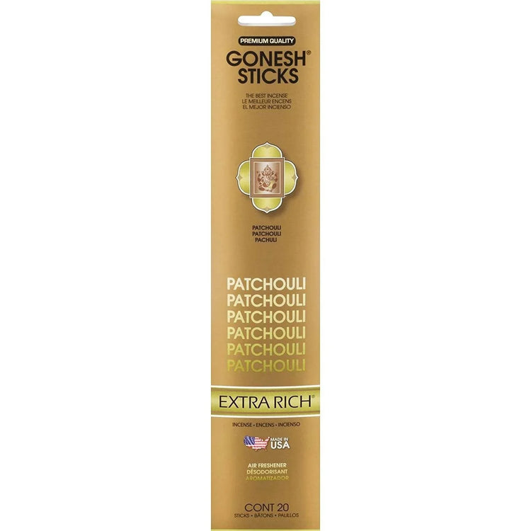 Gonesh Stick Extra Rich Patchouli 20 Piece by Gonesh