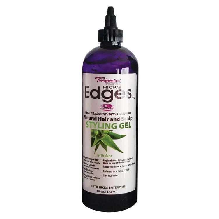 Hicks Edges Natural Hair And Scalp Styling Gel 16 Oz by Hicks