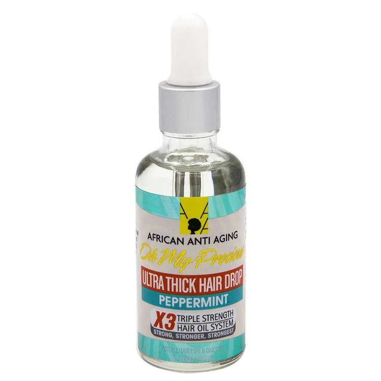 African Anti Aging Oh My Precious Ultra Mega Thick Hair Drop Pepermint 1.7 Oz by African Aging Agent