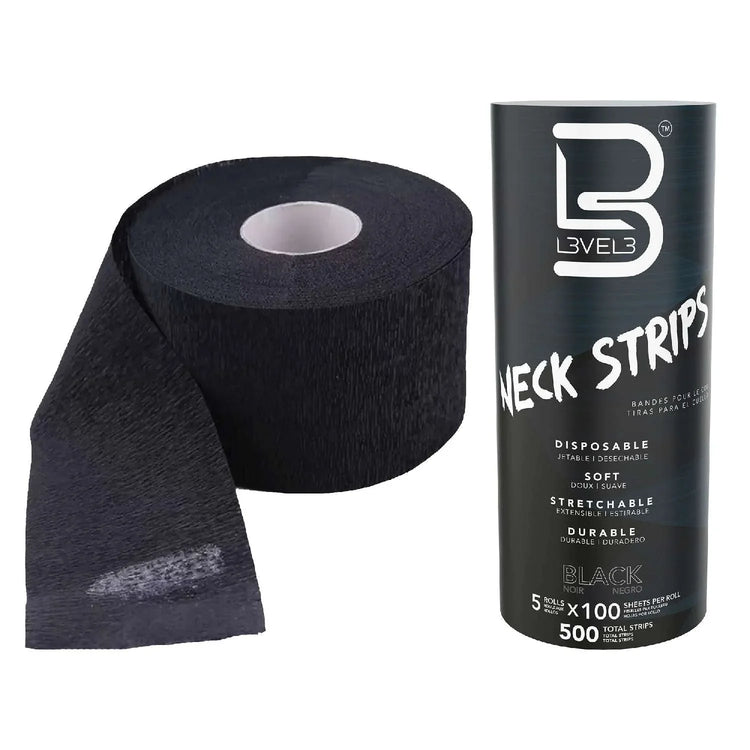 L3Vel3 5 Rolls Neck Paper Black 100 Piece by L3VEL 3