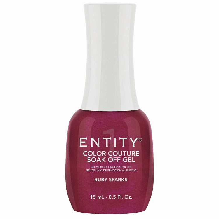Entity Color Couture Soak Off Gel Ruby Sparks 0.5 Fl Oz by ENTITY