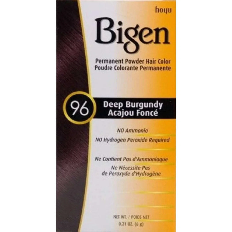 Bigen Permanent Powder Hair Color 96 Deep Burgundy Kit by Bigen