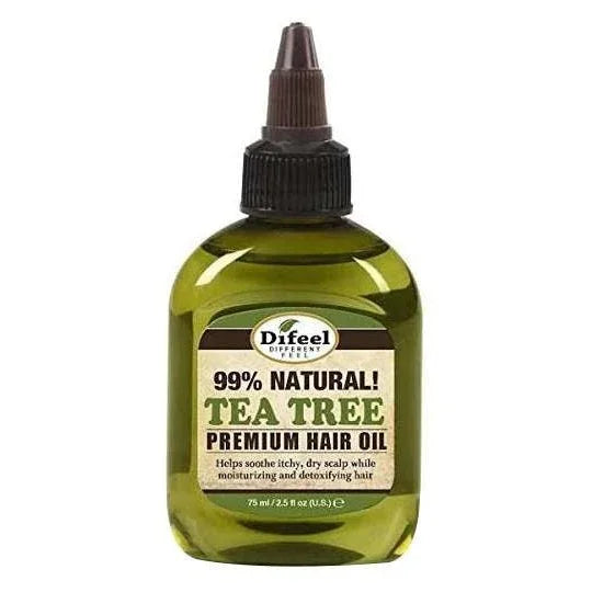 Difeel Premium Natural Hair Oil Tea Tree 2.5 Oz by DiFeel