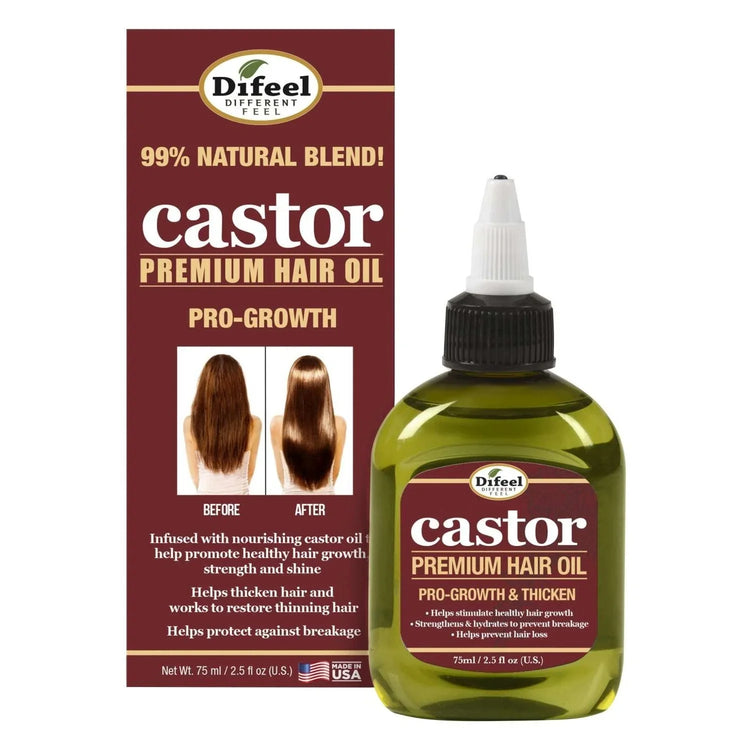 Difeel Castor Pro-Growth Hair Oil 75 Ml 6Pk 2.5 Oz by DiFeel
