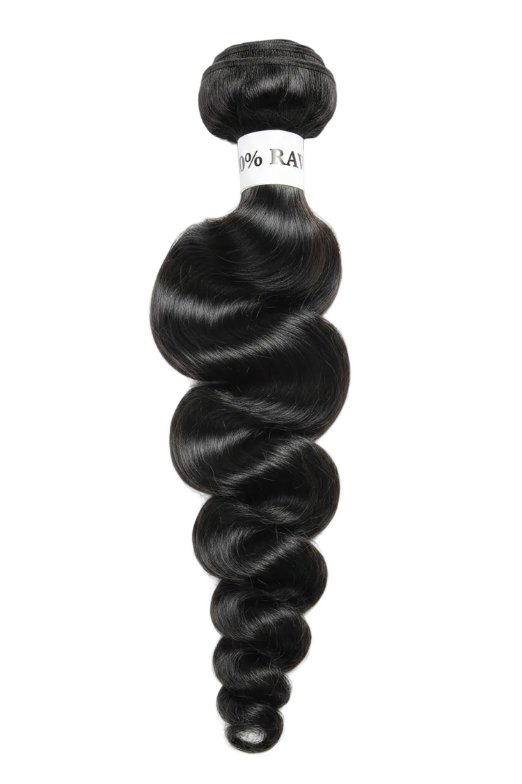 Black hair bundle with a &