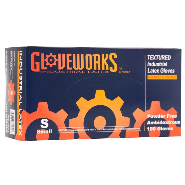 Gloveworks Latex Powder Free Gloves 100 Pieces Small by Ammex X3