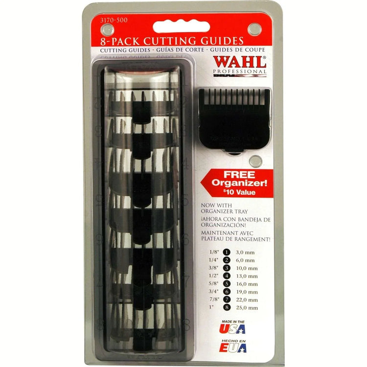 Wahl Plastic Comb Attachments 1 - 8 Black by Wahl