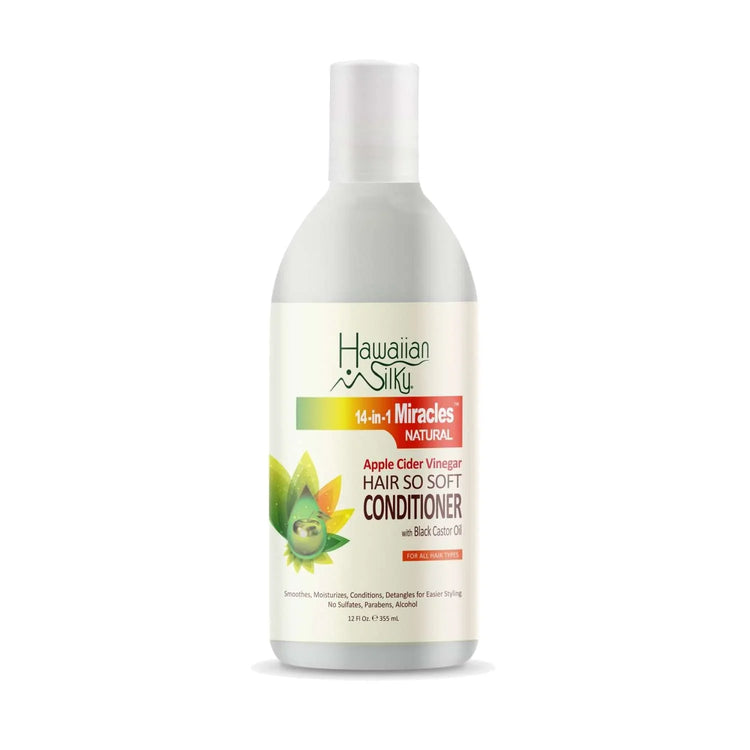 Hawaiian Silky 14N1 Hair So Soft Conditioner, a hydrating leave-in conditioner for healthy, shiny hair.