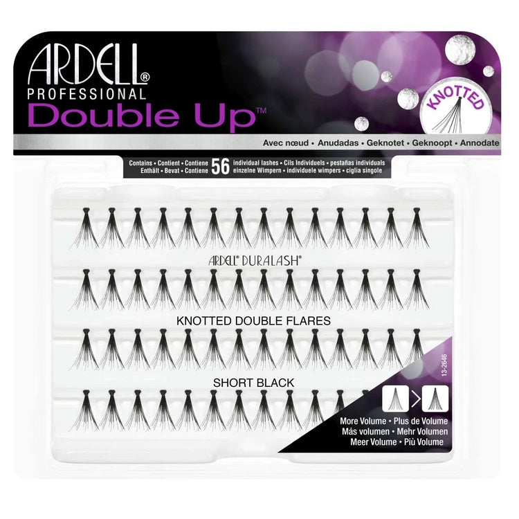 Ardell Double Up Knotted Double Flare Individuals - Short Black by ARDELL