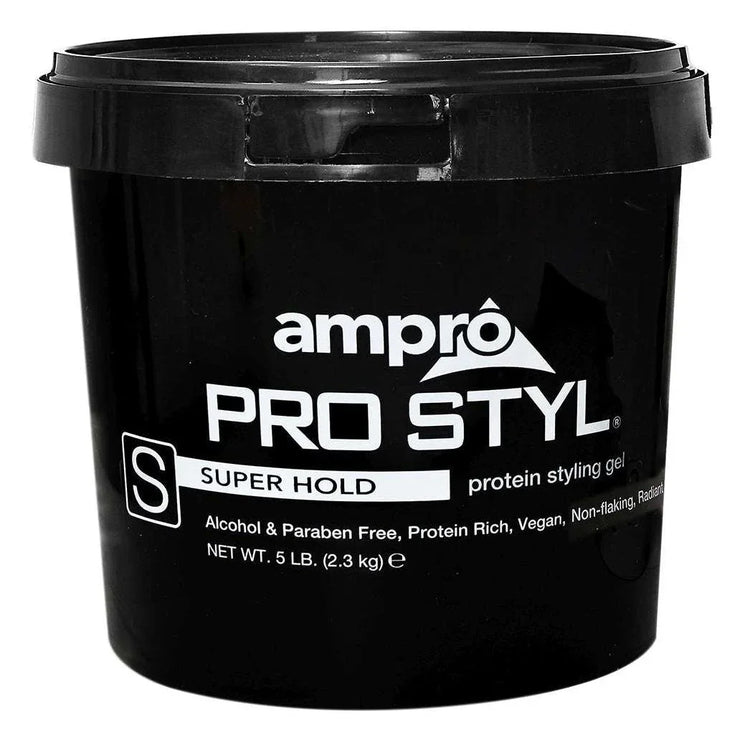Ampro Styling Gel Protein Black-Super Hold by AMPRO