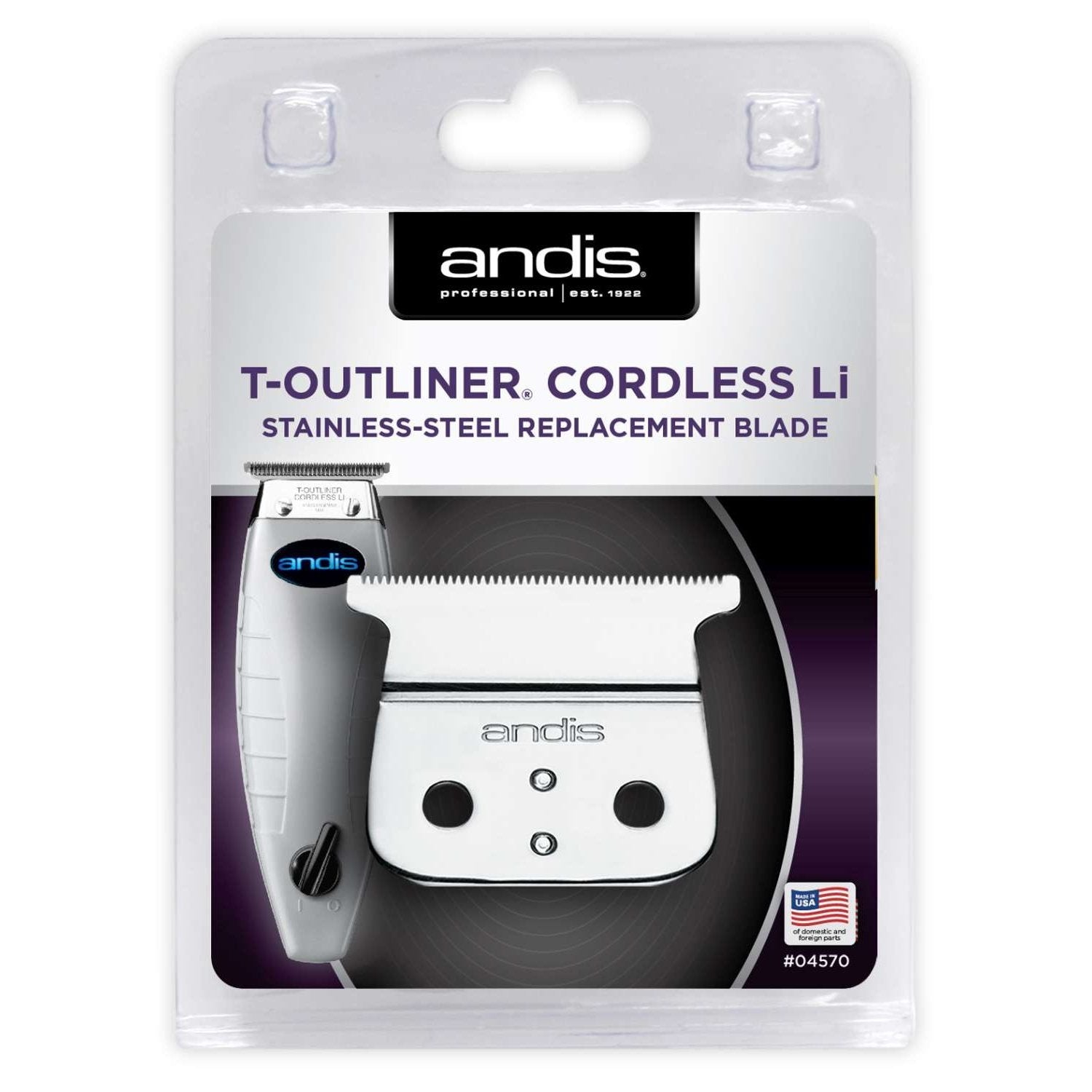 Andis Cordless Replacement T-Outliner Li Blade - Stainless Steel Andis Cordless Replacement T-Outliner Li Blade - Stainless Steel