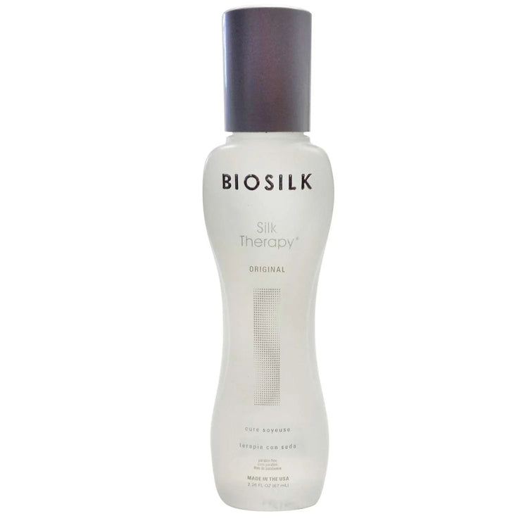 Biosilk Silk Therapy 2.26 Oz, a leave-in treatment for silky smooth and shiny hair, ideal for healthy hair care.