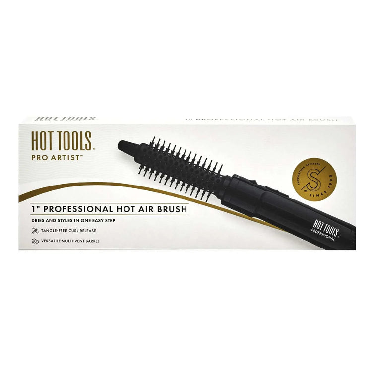 Hot Tools Pro Artist Gold Black Hot Air Brush 1Inch by HOT TOOLS
