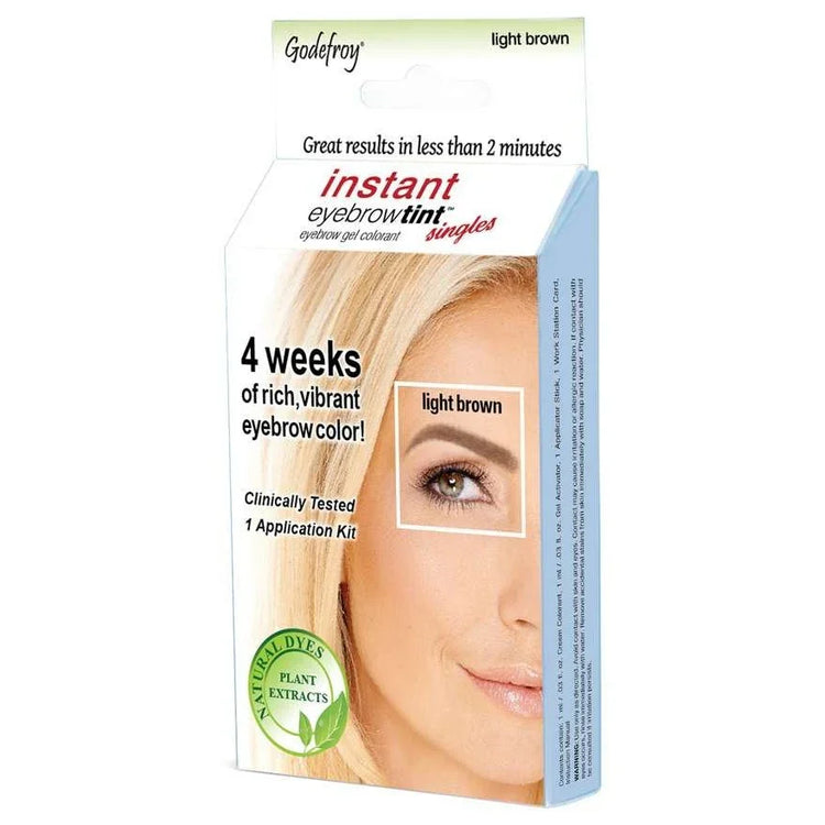Instant Eyebrow Tint Sensitive - Single App Kit - Light Brown by Godefroy