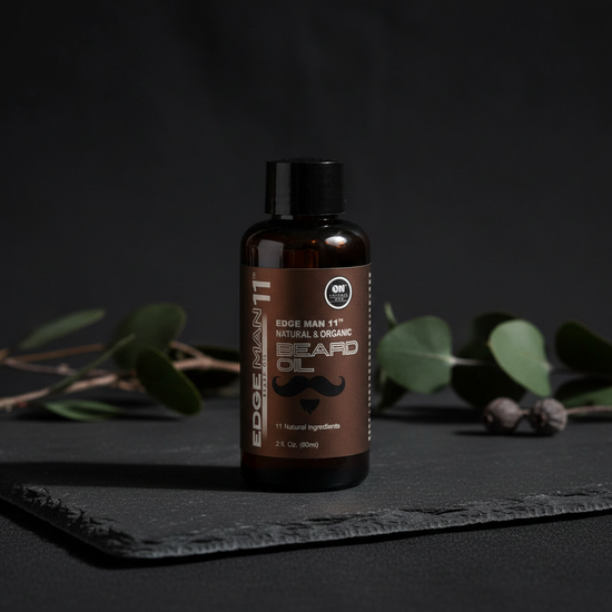 On Edge Man 11 Natural Beard Oil hero shot