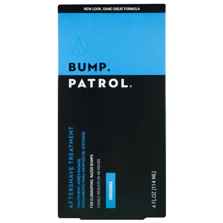 Bump Patrol after shave treatment for razor bumps 4oz product packaging.