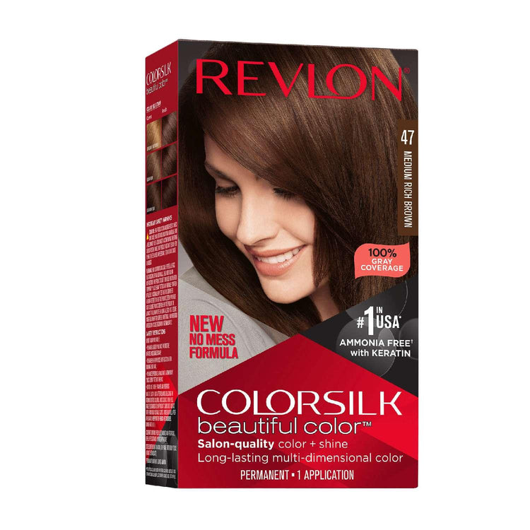Revlon Colorsilk Hair Color 047 Medium Rich Brown by Color Silk
