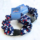 Team USA "Shooting" Stars Patriotic Buckle Scrunchie - No Snagging, No Tangles