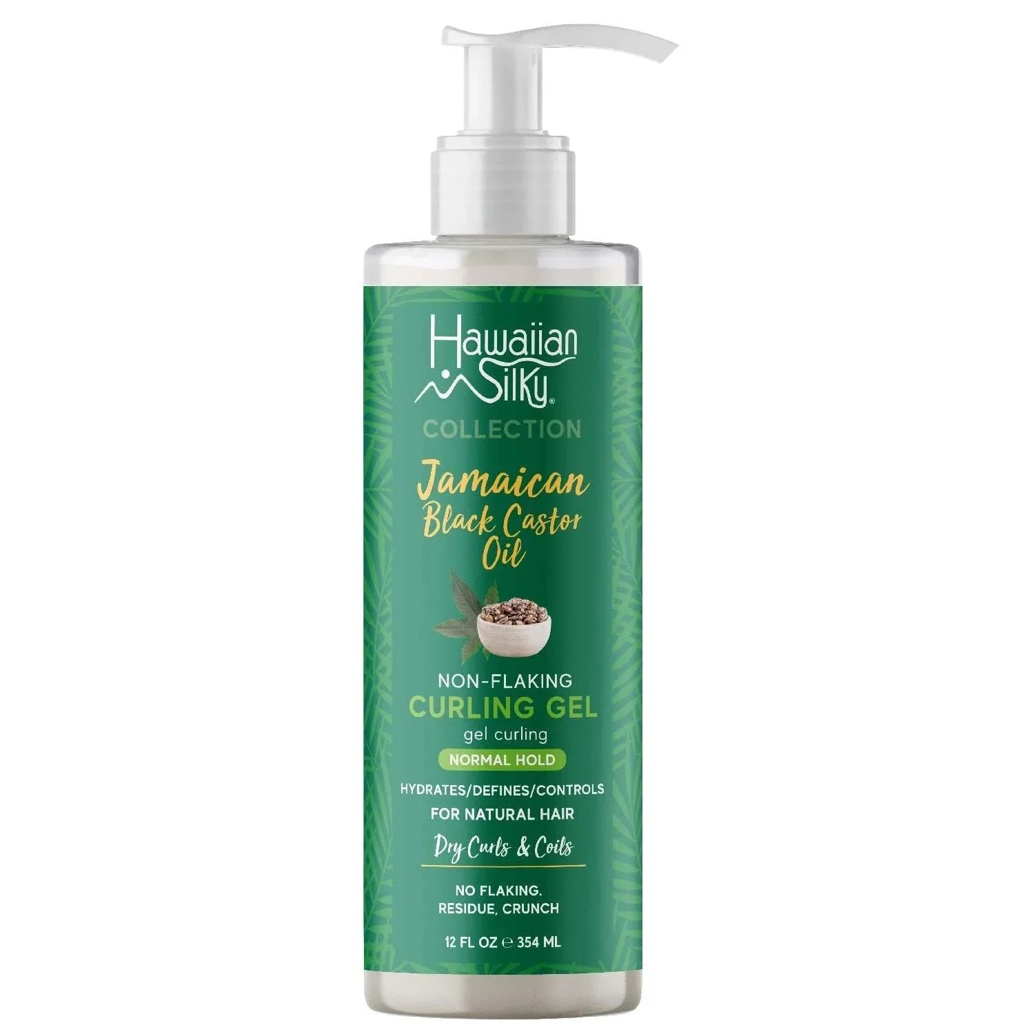 Hawaiian Silky Jamaican Black Castor Oil Non-Flaking Curling Gel Normal Hold 12 Oz by Hawaiian Silky