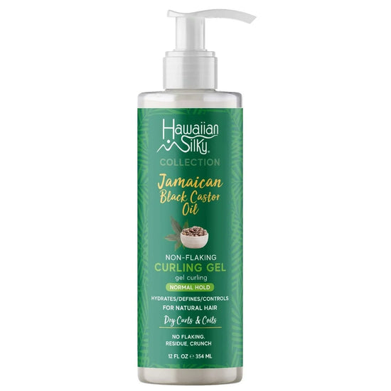 Hawaiian Silky Jamaican Black Castor Oil Non-Flaking Curling Gel Normal Hold 12 Oz by Hawaiian Silky