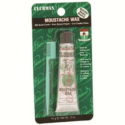 Clubman Moustache Wax Neutral 0.5 Oz by Clubman