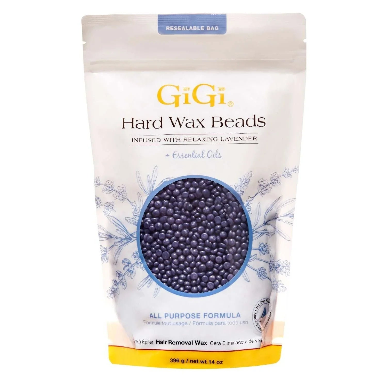 Gigi Hard Wax Beads Infused With Relaxing Lavender Essential Oils 14 Oz by GiGi