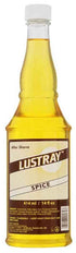 Lustray Spice after shave lotion bottle with yellow liquid, 14 fl oz