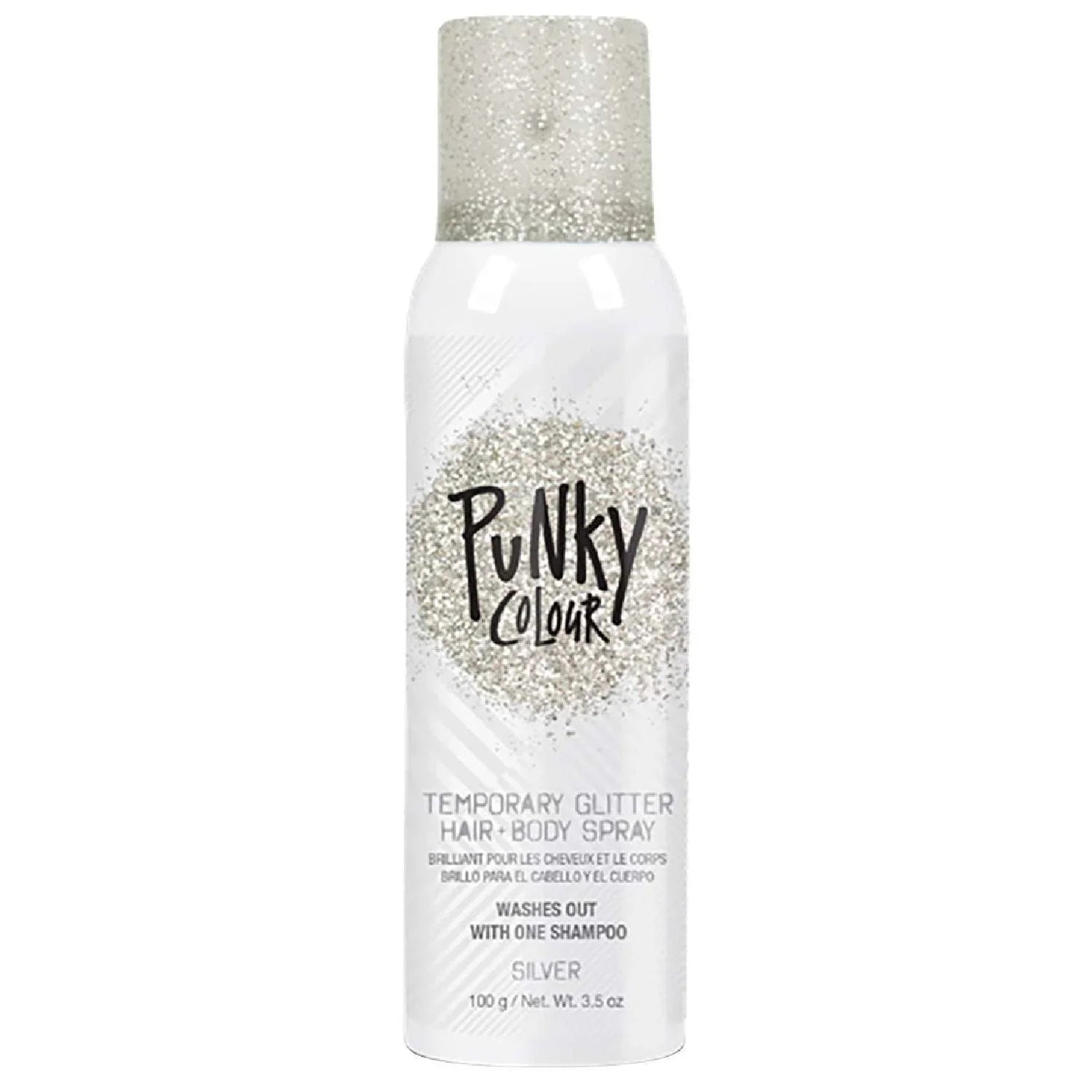 Punky Colour Temporary Color Highlight Spray Glitter Silver 3.5 Oz by Punky