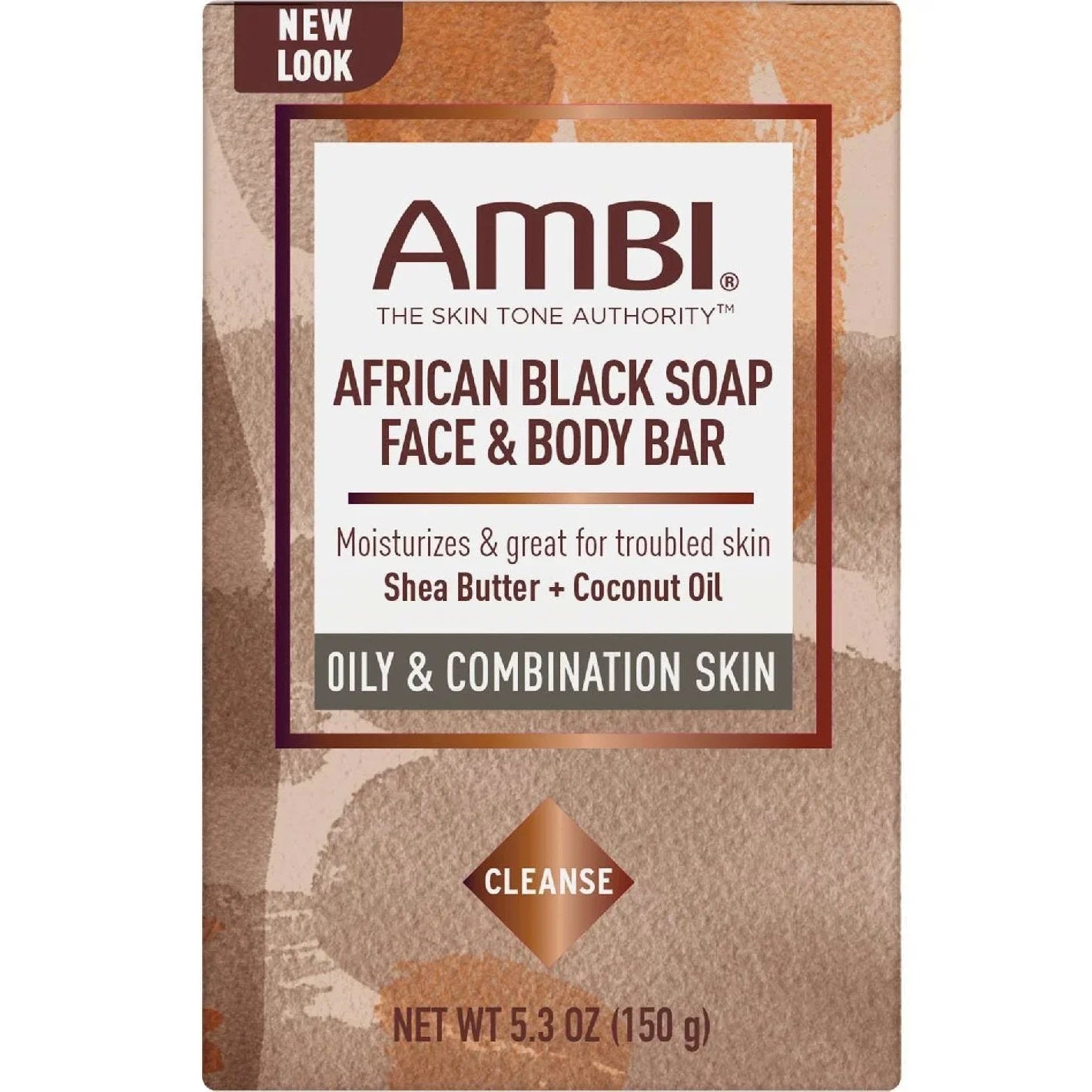 Ambi African Black Soap Face Body Bar 5.3 Oz by AMBI