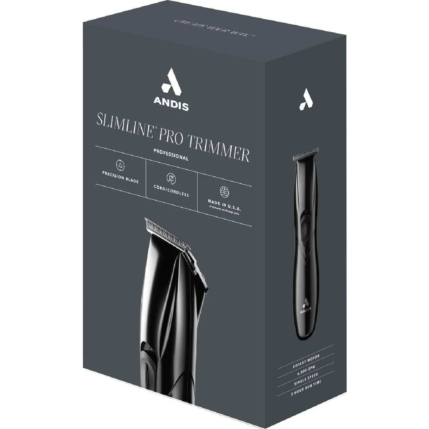 Andis Professional Slimline Pro Li T-Blade Trimmer Black by Andis