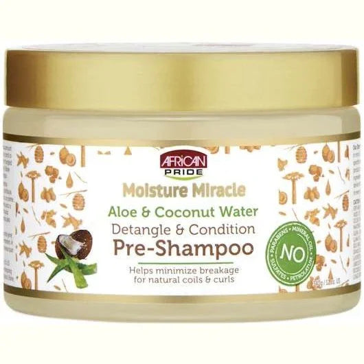 African Pride Moisture Miracle Detangle Condition Pre-Shampoo 12 Oz by African Pride