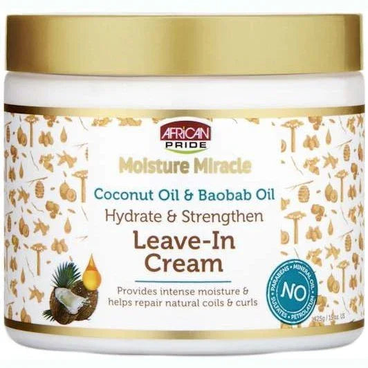 African Pride Moisture Miracle Hydrate Strenghten Leave-In Cream 15 Oz by African Pride