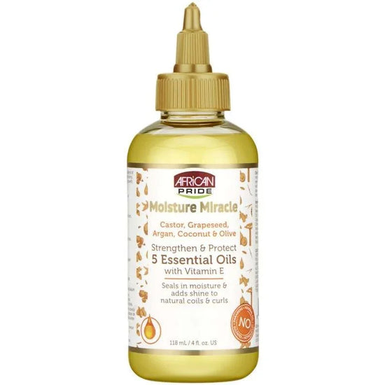 African Pride Moisture Miracle Strengthen Protect 5 Essential Oils 4 Oz by African Pride