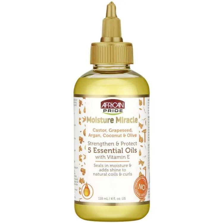 African Pride Moisture Miracle Strengthen Protect 5 Essential Oils 4 Oz by African Pride