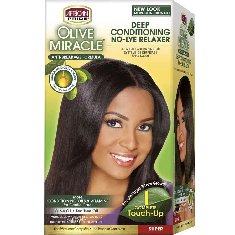 African Pride Olive Miracle No-Lye Relaxer 1 Application Super Kit by African Pride