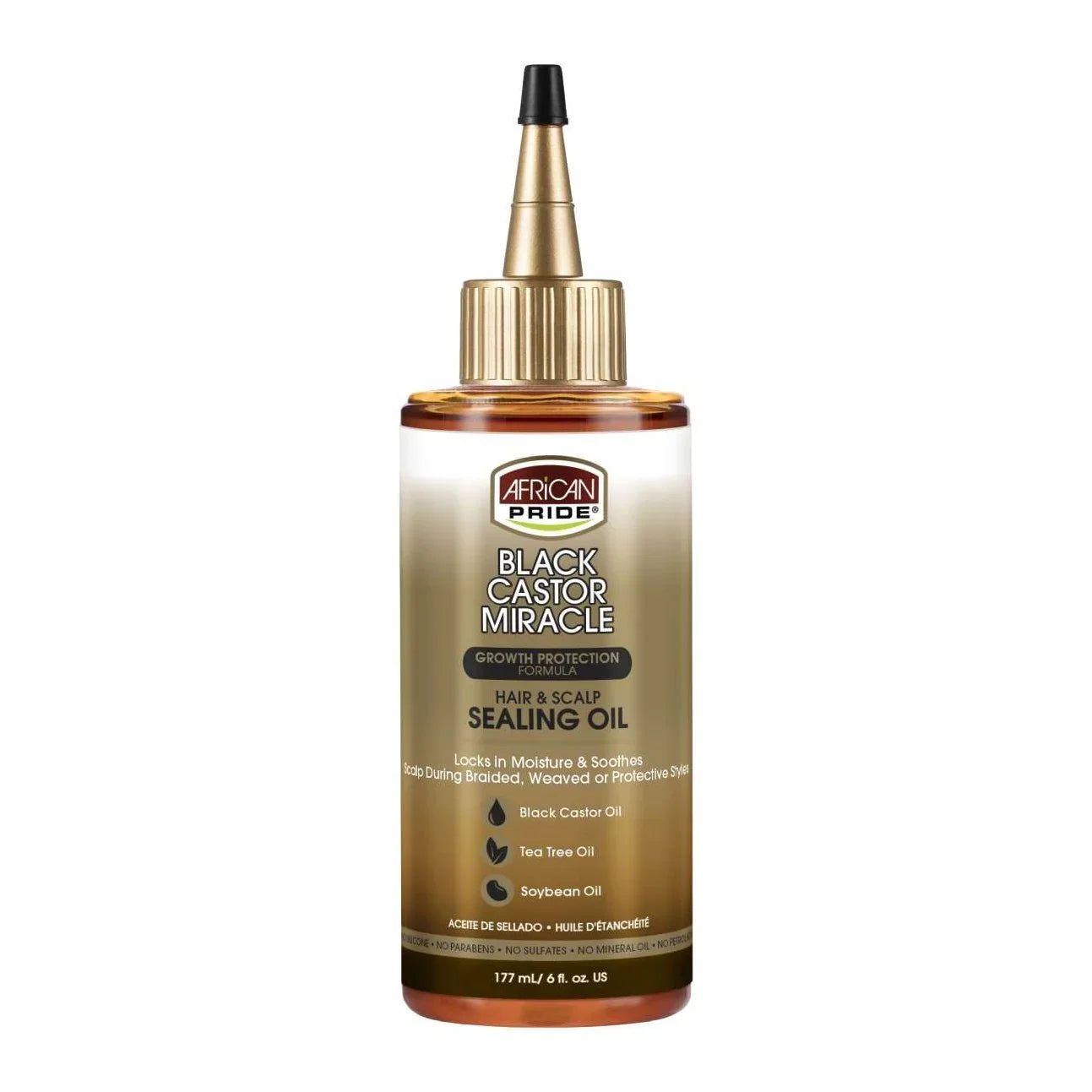 African Pride Afiracn Pride Black Castor Miracle Hair Scalp Sealing Oil 6 Oz by African Pride