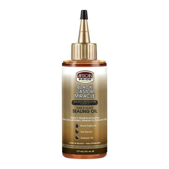 African Pride Afiracn Pride Black Castor Miracle Hair Scalp Sealing Oil 6 Oz by African Pride