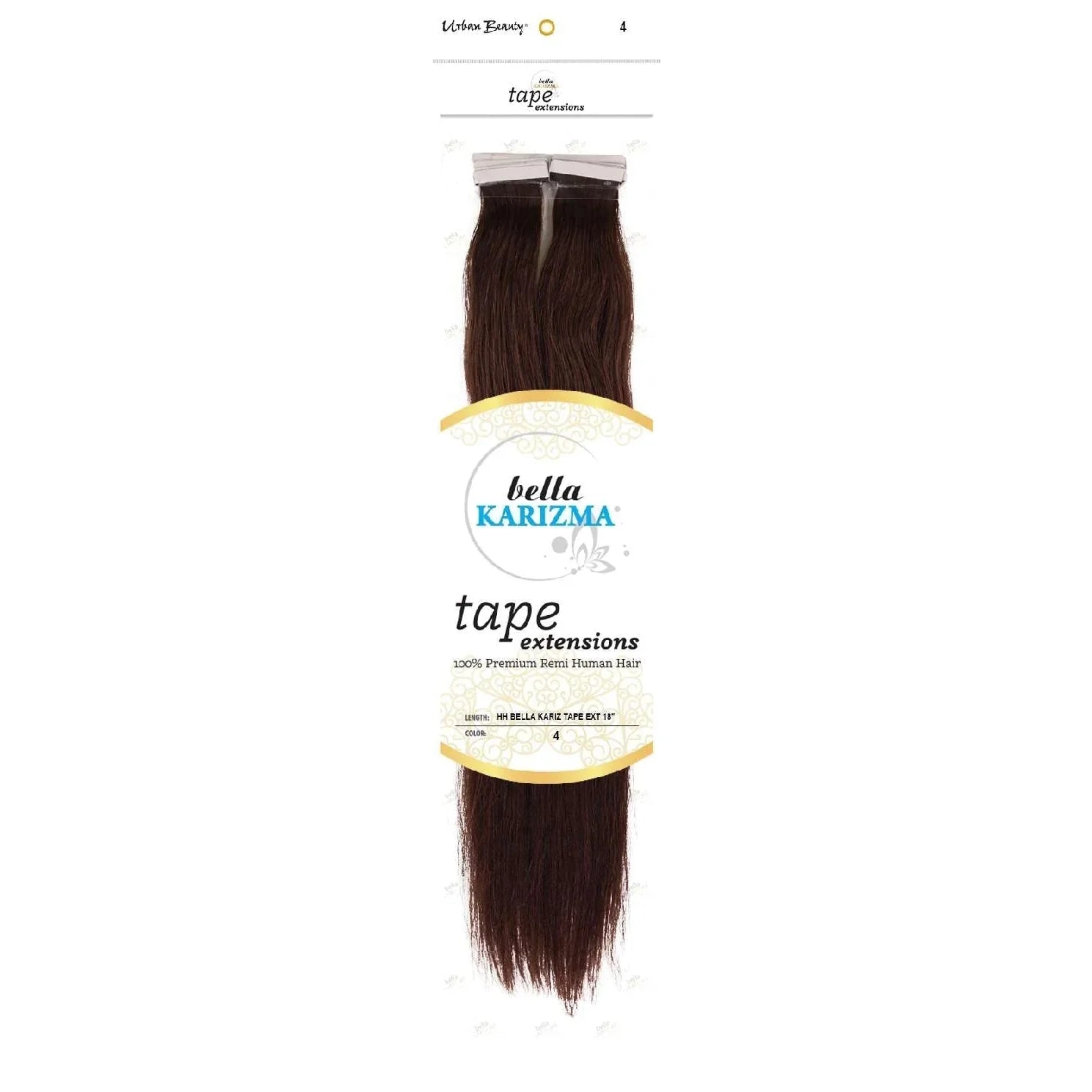 Human Hair Bella Karizma Tape Hair Extension 18 Inch 4 by Urban Beauty