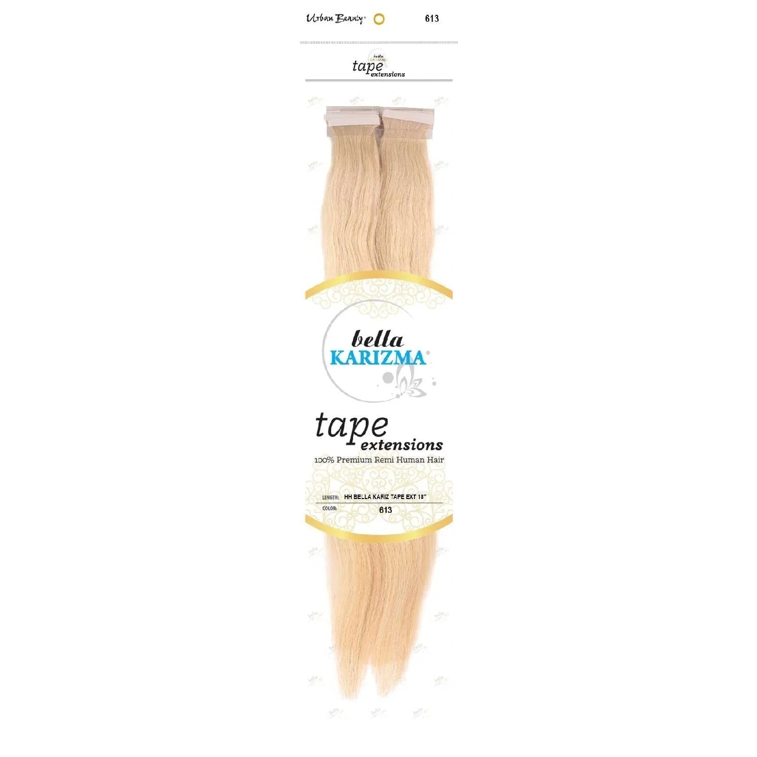 Human Hair Bella Karizma Tape Hair Extension 18 Inch 613 by Urban Beauty