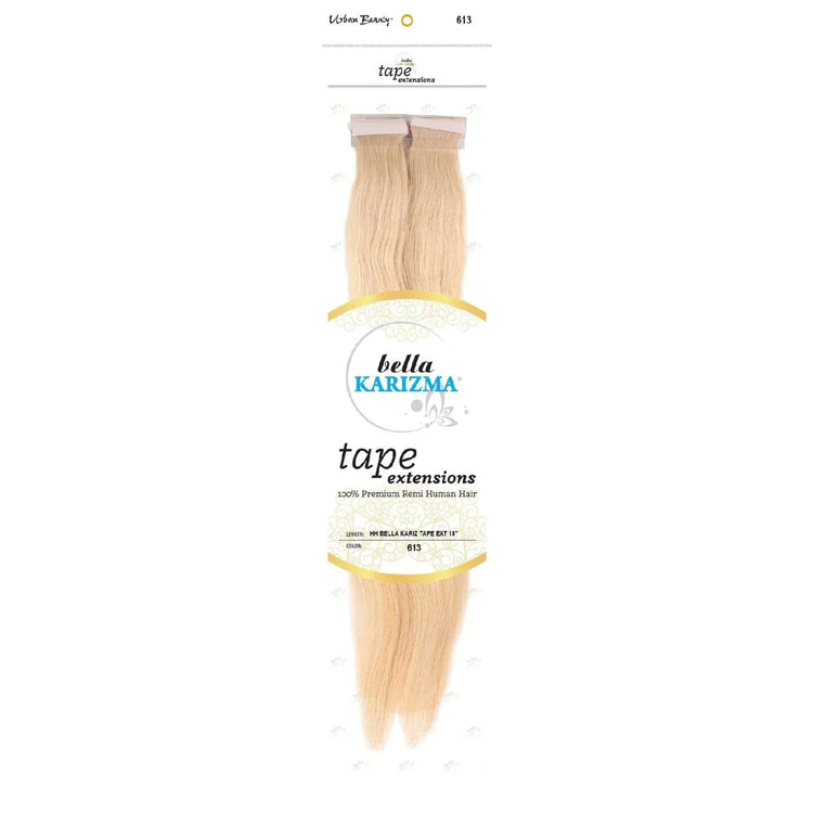 Human Hair Bella Karizma Tape Hair Extension 18 Inch 613 by Urban Beauty