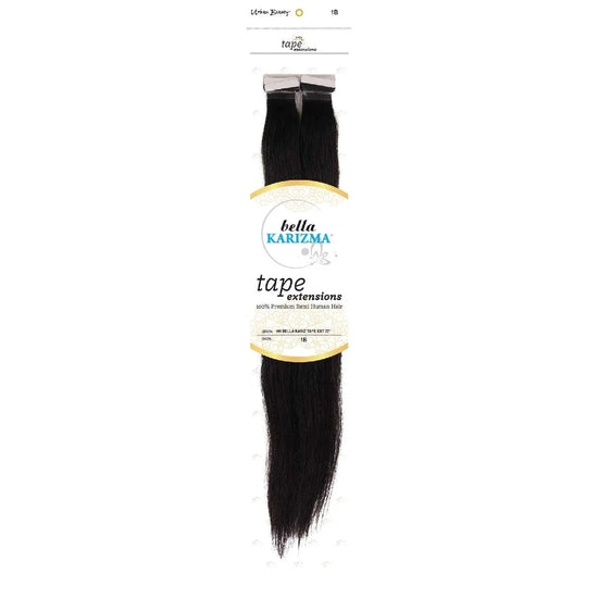 Human Hair Bella Karizma Tape Hair Extension 22 Inch 1B by Urban Beauty