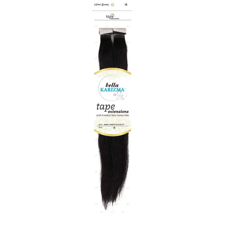 Human Hair Bella Karizma Tape Hair Extension 22 Inch 1B by Urban Beauty