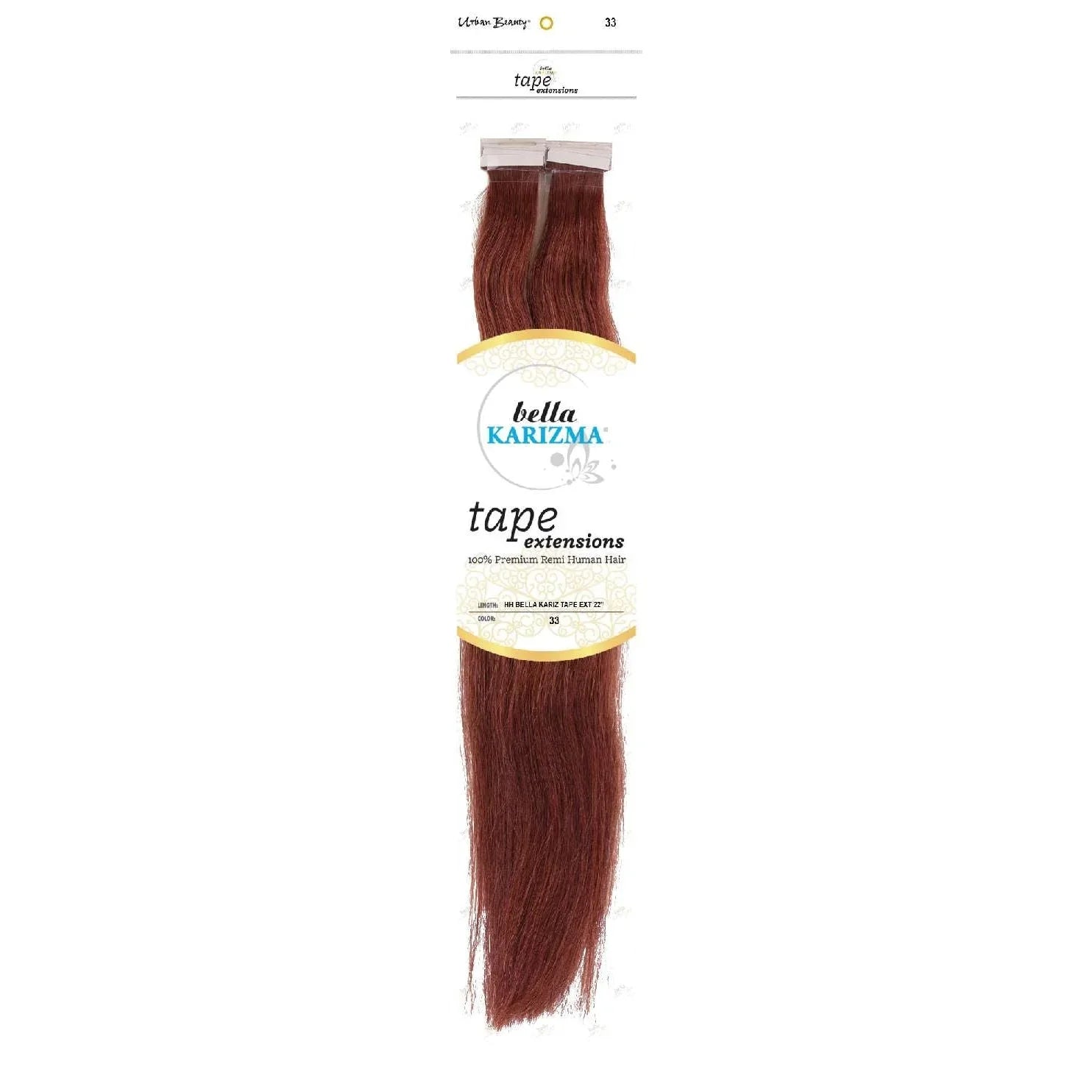Human Hair Bella Karizma Tape Hair Extension 22 Inch 33 by Urban Beauty